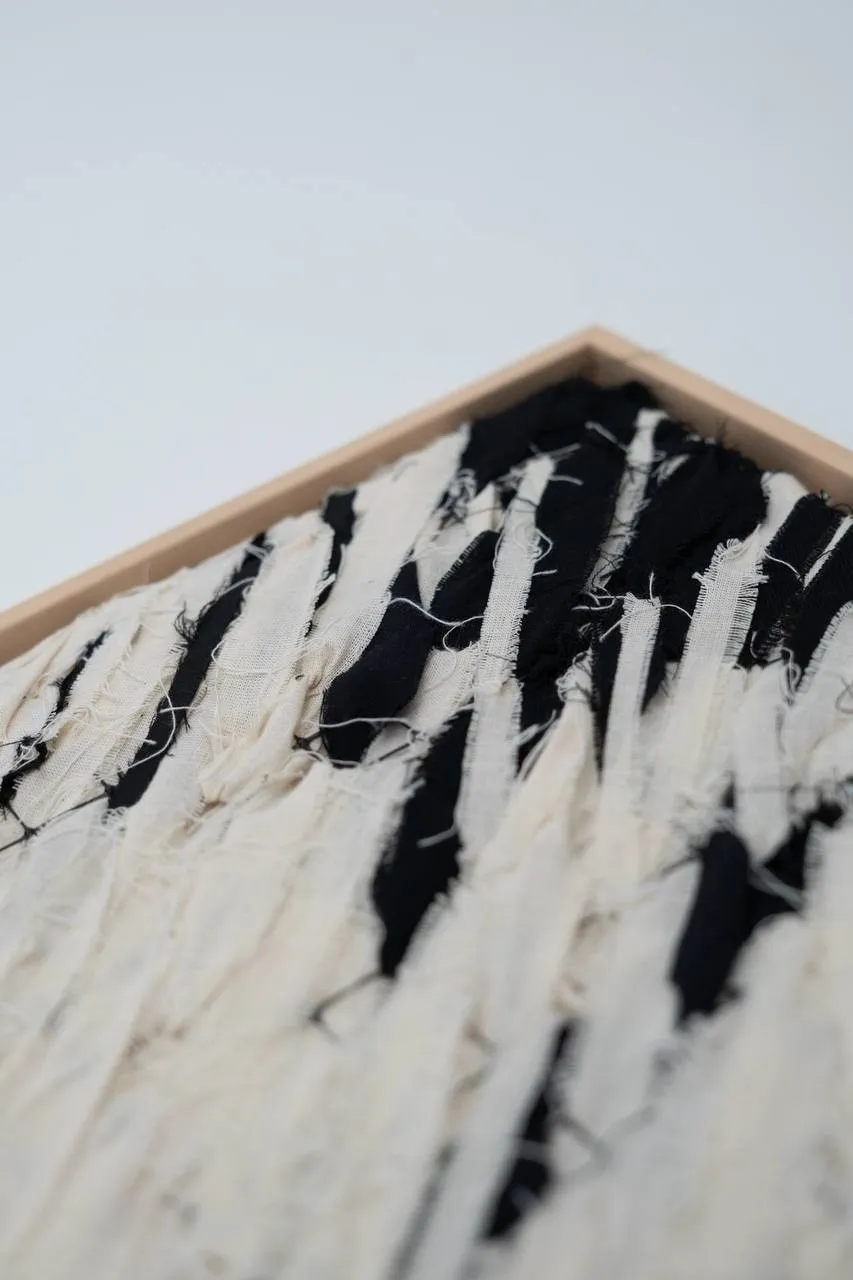 Зображення "Rhythms" від David Kokhan, розмір: 28 x 28 cm, матеріали: textile, stretcher frame, mesh, framed, медіум: mixed-media, місто: Kyiv Фото 2 з 2.